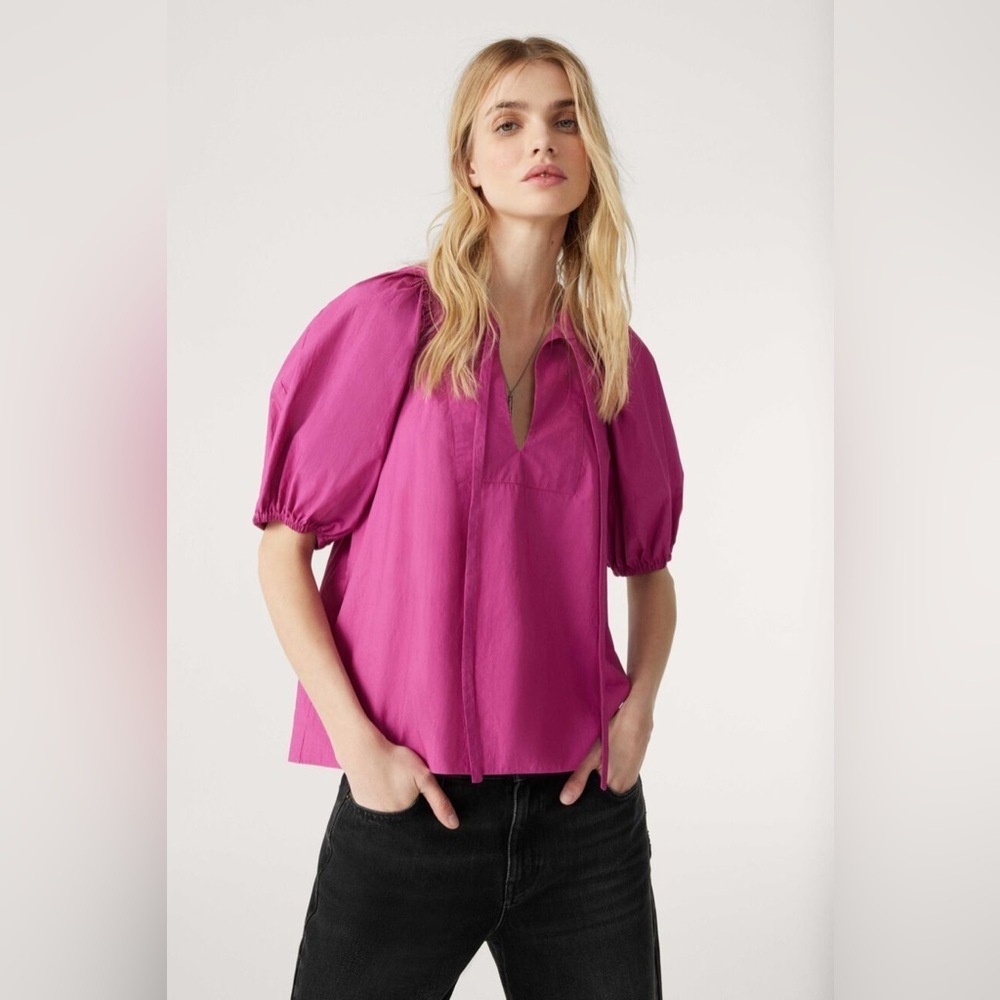 NWT BA&SH Paris Jamie Top in Fuchsia Size XS - Picture 2 of 10